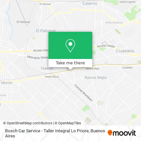 Bosch Car Service - Taller Integral Lo Priore map