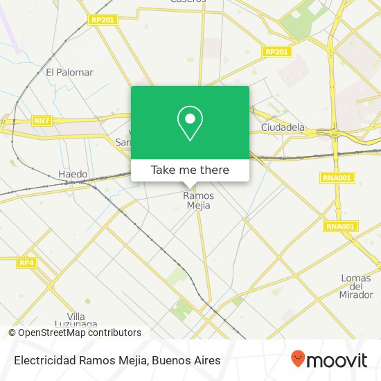 Electricidad Ramos Mejia map