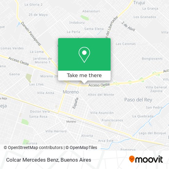 Colcar Mercedes Benz map