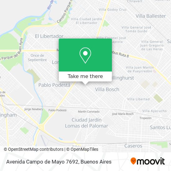 Avenida Campo de Mayo 7692 map