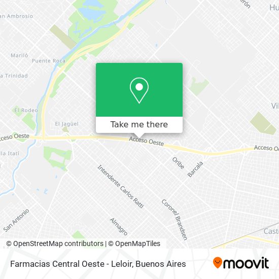 Mapa de Farmacias Central Oeste - Leloir