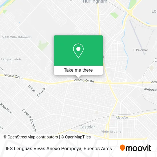 Mapa de IES Lenguas Vivas Anexo Pompeya