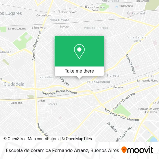 Mapa de Escuela de cerámica Fernando Arranz