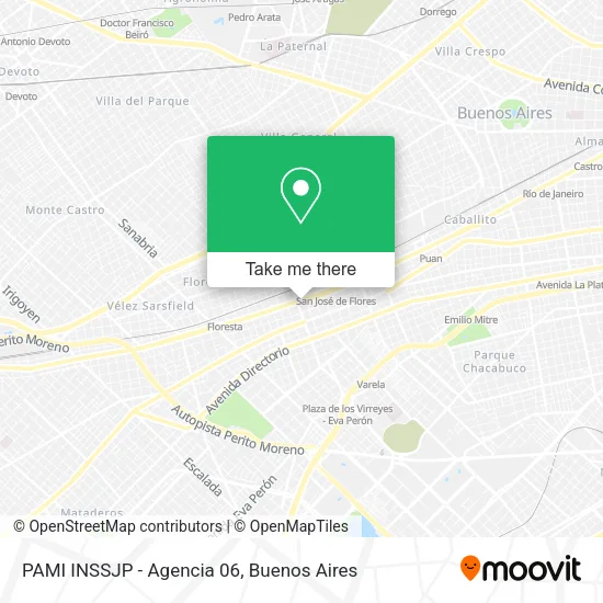 Mapa de PAMI INSSJP - Agencia 06