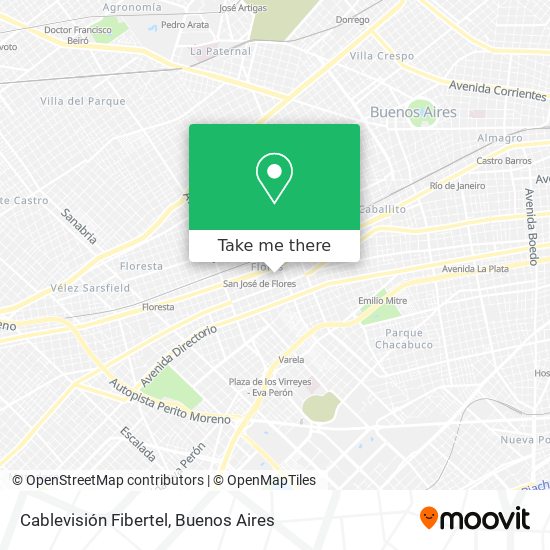 Mapa de Cablevisión Fibertel