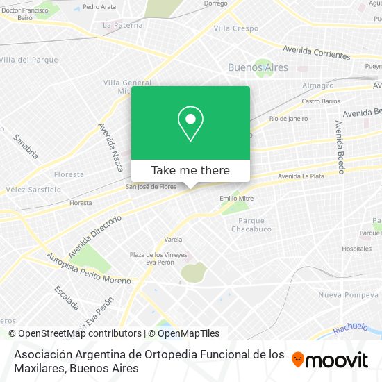 Asociación Argentina de Ortopedia Funcional de los Maxilares map