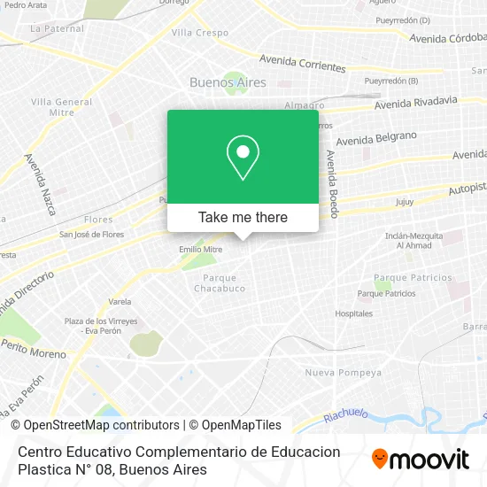 Mapa de Centro Educativo Complementario de Educacion Plastica N° 08