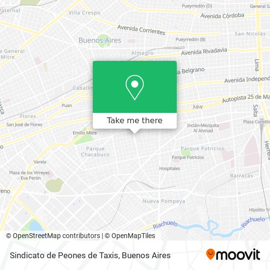 Sindicato de Peones de Taxis map