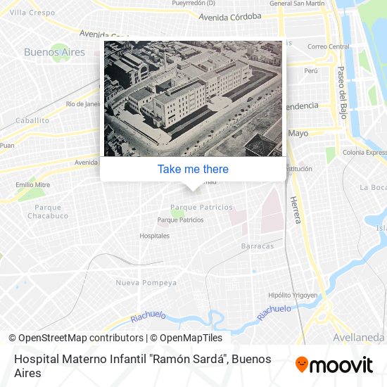 Hospital Materno Infantil "Ramón Sardá" map