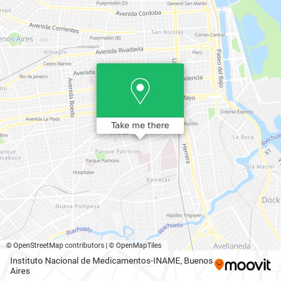 Mapa de Instituto Nacional de Medicamentos-INAME