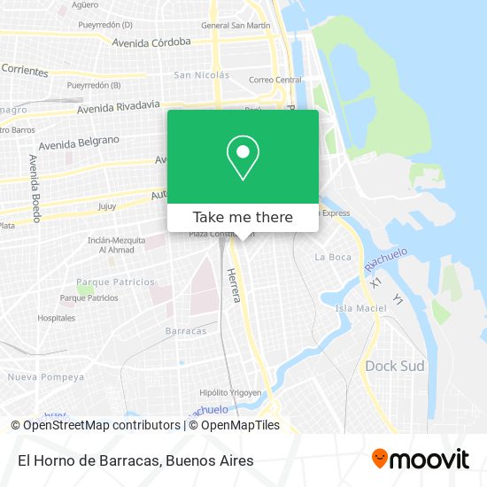 Mapa de El Horno de Barracas