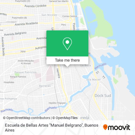 Mapa de Escuela de Bellas Artes "Manuel Belgrano"