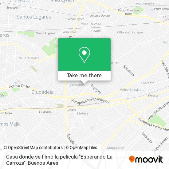 Casa donde se filmó la película "Esperando La Carroza" map