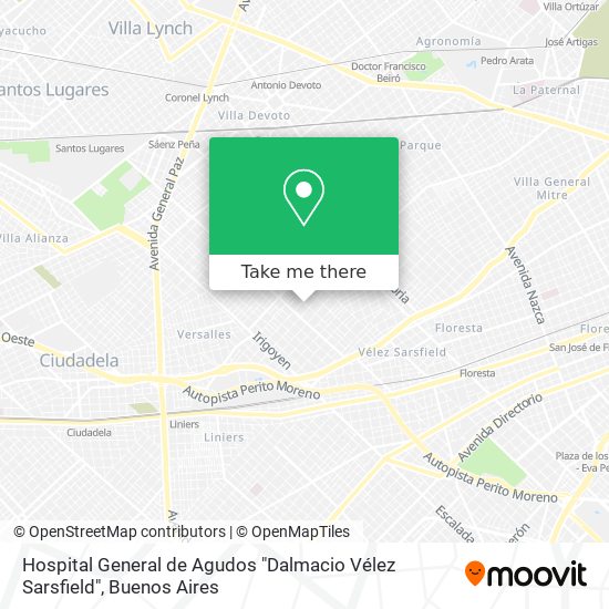 Hospital General de Agudos "Dalmacio Vélez Sarsfield" map