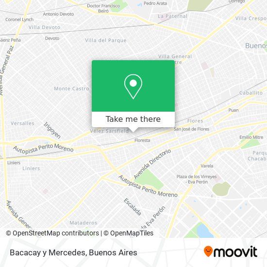 Bacacay y Mercedes map