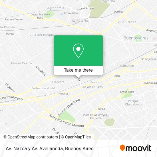 Mapa de Av. Nazca y Av. Avellaneda