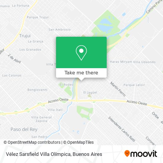 Mapa de Vélez Sarsfield Villa Olímpica