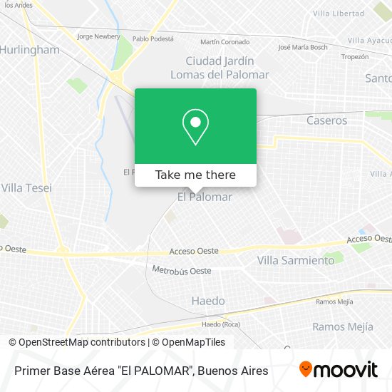 Primer Base Aérea "El PALOMAR" map