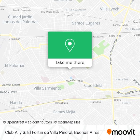 Club A. y S. El Fortín de Villa Pineral map