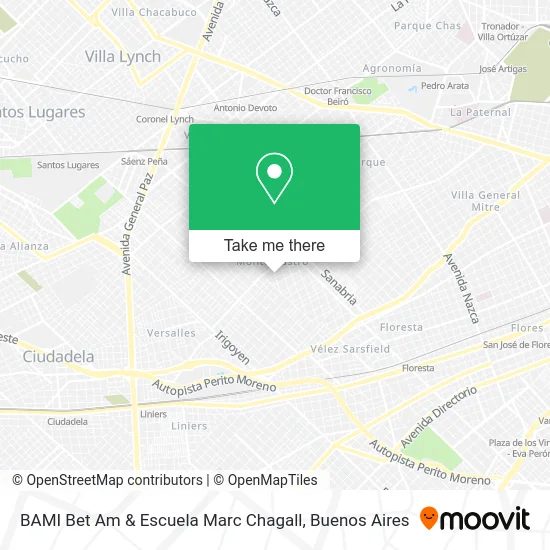 BAMI Bet Am & Escuela  Marc Chagall map