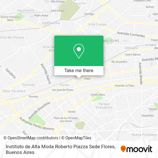 Instituto de Alta Moda Roberto Piazza Sede Flores map