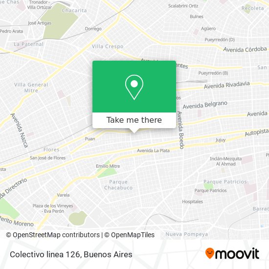 Colectivo linea 126 map