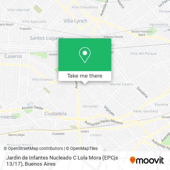 Jardin de Infantes Nucleado C Lola Mora (EPCjs 13 / 17) map