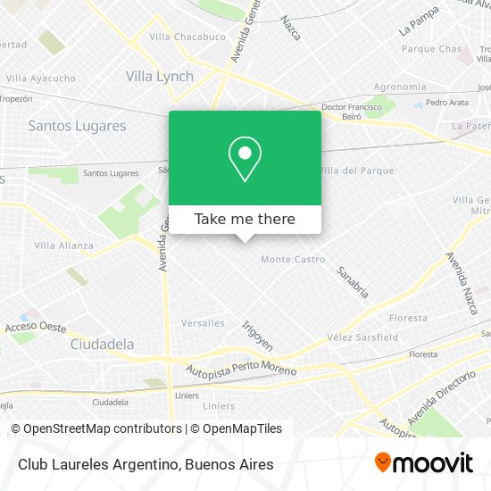Club Laureles Argentino map
