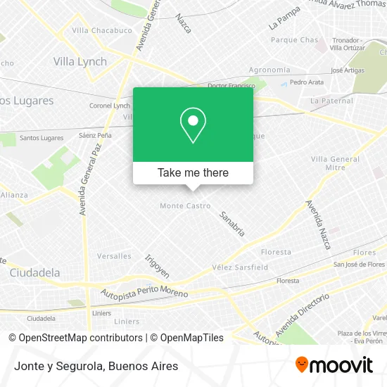 Mapa de Jonte y Segurola
