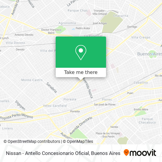 Mapa de Nissan - Antello Concesionario Oficial