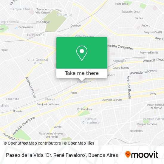 Paseo de la Vida "Dr. René Favaloro" map
