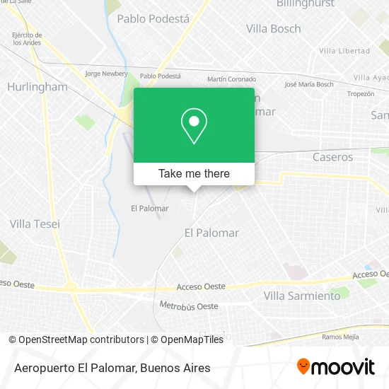 Aeropuerto El Palomar map