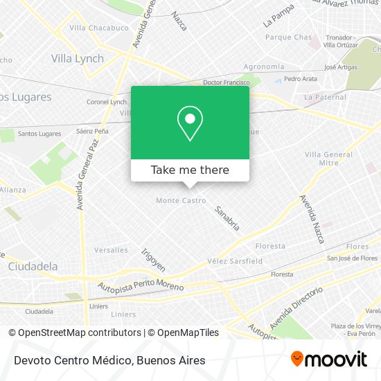 Mapa de Devoto Centro Médico