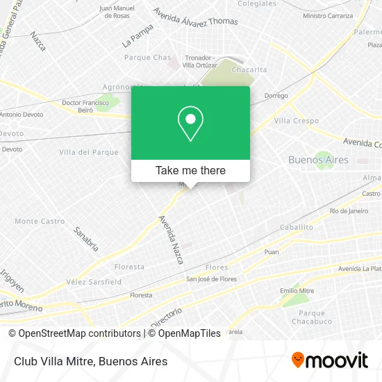 Mapa de Club Villa Mitre