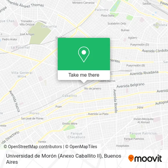 Mapa de Universidad de Morón (Anexo Caballito II)