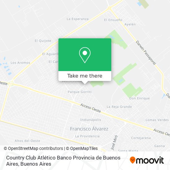 Country Club Atlético Banco Provincia de Buenos Aires map