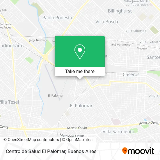 Mapa de Centro de Salud El Palomar