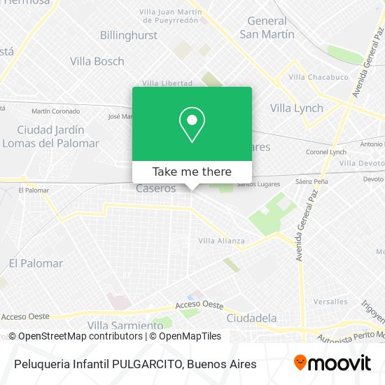 Mapa de Peluqueria Infantil PULGARCITO