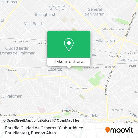 Estadio Ciudad de Caseros (Club Atlético Estudiantes) map