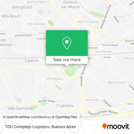 TDU Complejo Logístico map