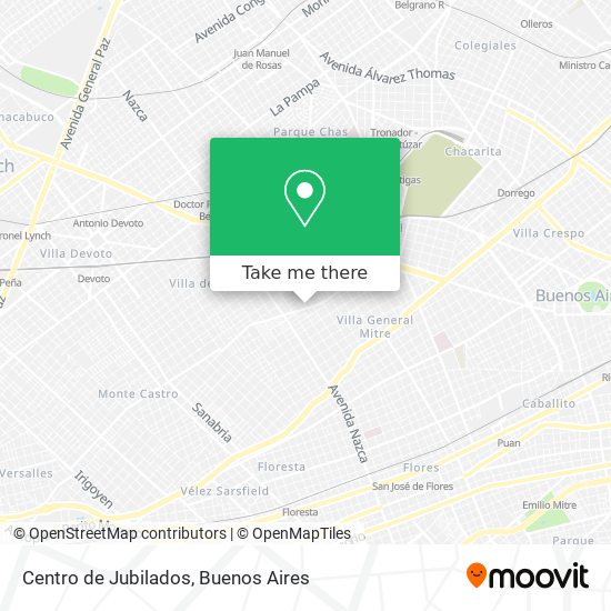 Mapa de Centro de Jubilados