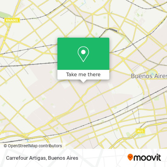 Carrefour Artigas map