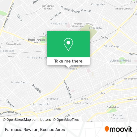 Farmacia Rawson map