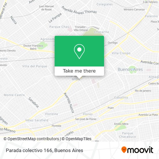 Parada colectivo 166 map