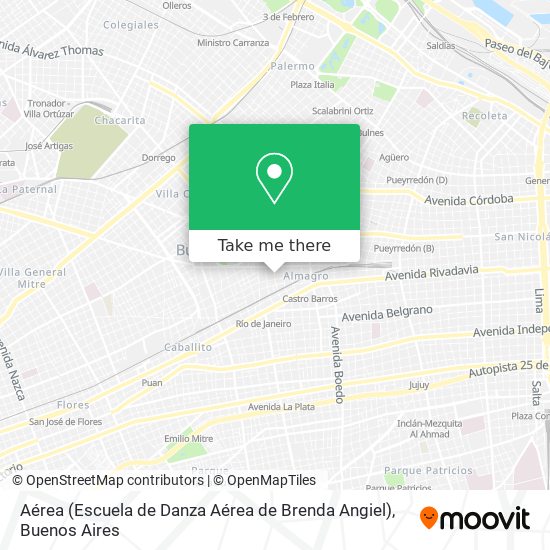 Mapa de Aérea (Escuela de Danza Aérea de Brenda Angiel)