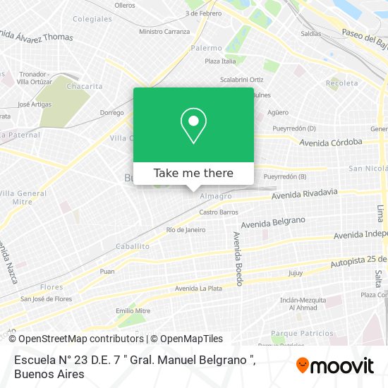 Escuela N° 23 D.E. 7 " Gral. Manuel Belgrano " map