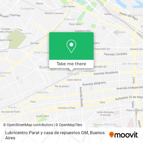Lubricentro Parat y casa de repuestos GM map