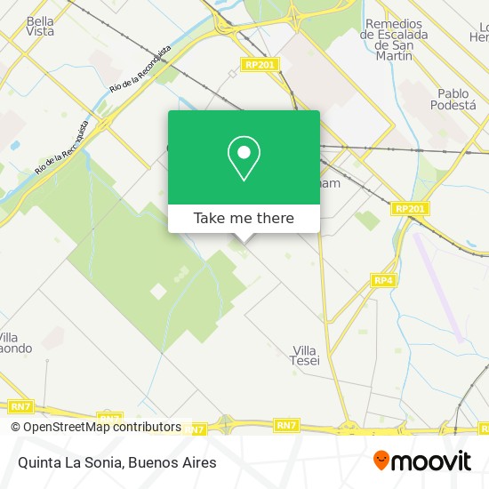 Quinta La Sonia map