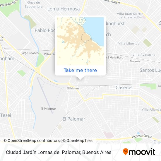 Ciudad Jardín Lomas del Palomar map