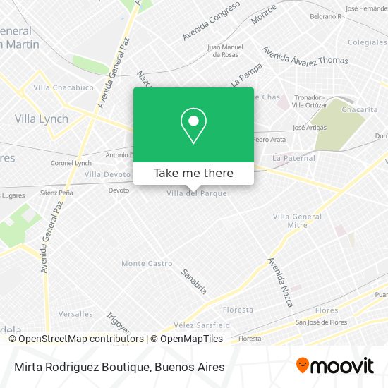 Mirta Rodriguez Boutique map